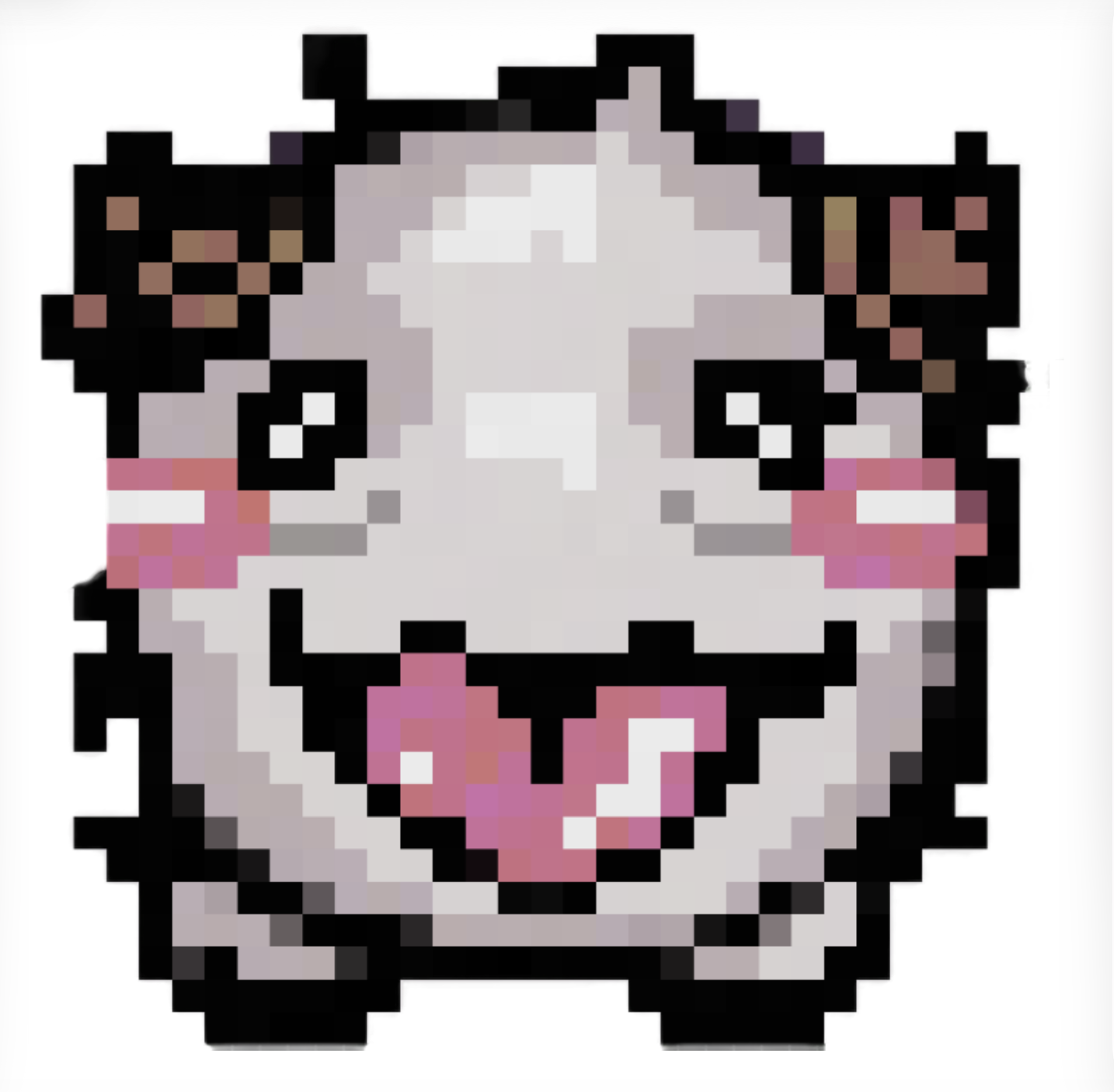 女朋友画的像素风 Poro logo